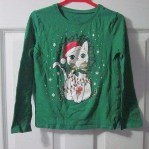 Christmas cat logo tee for toddlers